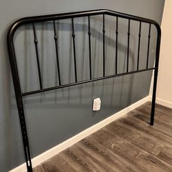 Black Metal Queen Headboard