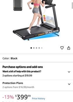 Treadmill for Home with 15% Auto Incline, 3.5HP Quiet Foldable Treadmill, 12 HIIT Programs, 14.96" Wide LED Touchscreen, Smart App & Heart Rate, 300 L