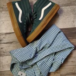 Vans And Shirt Teel Green Everything New