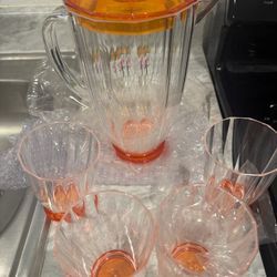 Plastic Orange Jar Set