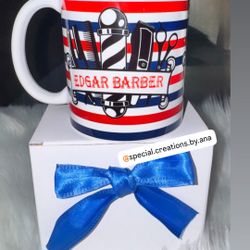 Personalized coffee mug 💈🎁