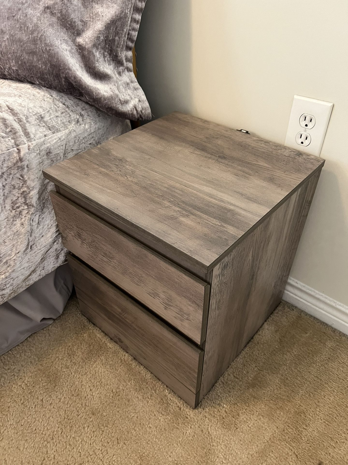 Low Profile 2 Drawer Nightstands (2)