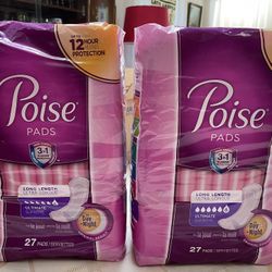 Poise Pads  2 Packages - New