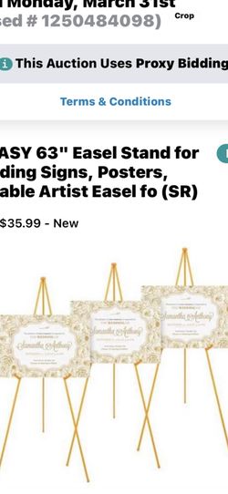 Gold Sign Easel Holder