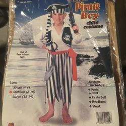 Deluxe Pirate Boy Costume, Medium  8-10