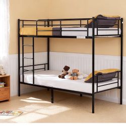 Twin Black Metal Bunk bed 
