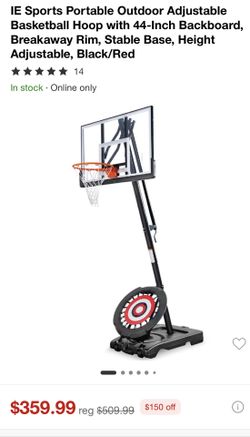 Portable Outdoor Adjustable Basketball Hoop