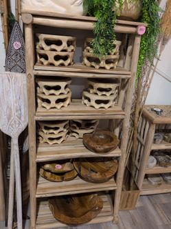 Large 5 tier wooden shelf