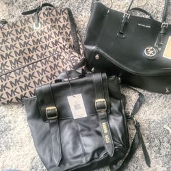 Lot Of 3 Purses 2 Michael Kors 1 Steve Madden