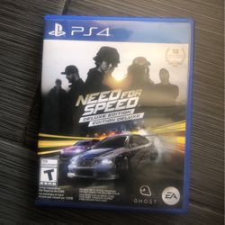 Need For Speed PLAYSTATION 4(PS4) Action Adventure (Video Game) W/ Manual Case