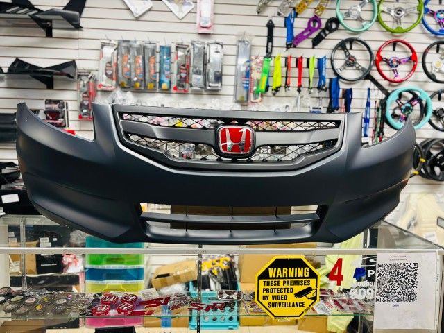 New Front Bumper Cover For 2011-2012 Honda Accord Sedan 2.4L  GRILL & logo included Matte black