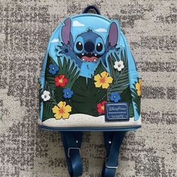 Disney Parks Stitch Hide-And-Seek Loungefly Mini Backpack in excellent condition    