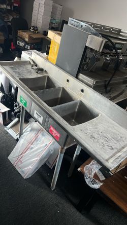 Mini 3 Compartment Sink Stainless Steel