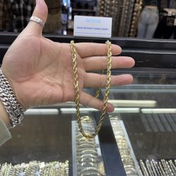 14k 80grams Solid Rope Chain 24” ✅ Compro Y Camvio Oro