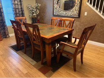 Wood dinner table