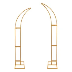 2 PCS Curved Steel Wedding Arched Stand Bracket Backdrops & Signs