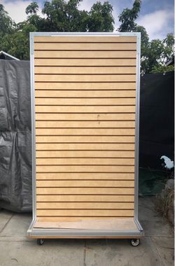 Slat Wall with wheels Divider