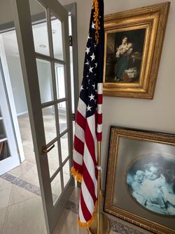 American Flag with Stand