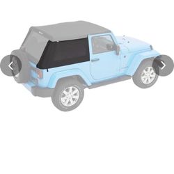 Jeep Wrangler BESTOP PASSENGER SIDE WINDOW - JK 2-DOOR TREKTOP GLIDE - BLACK DIAMOND