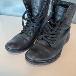 DIESEL COMBAT BOOTS LEATHER
