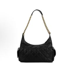 CHANEL 25C diamond gold buckle zipper opening and closing sheepskin handbag shoulder bag(18)44