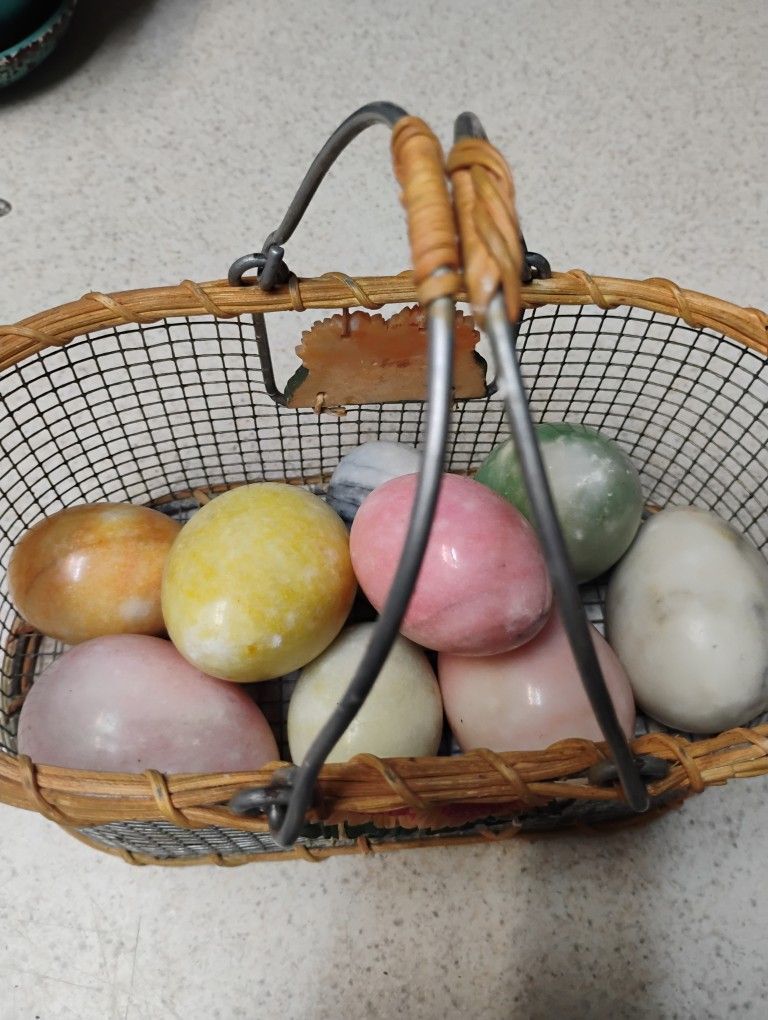 Antique Alabaster Eggs
