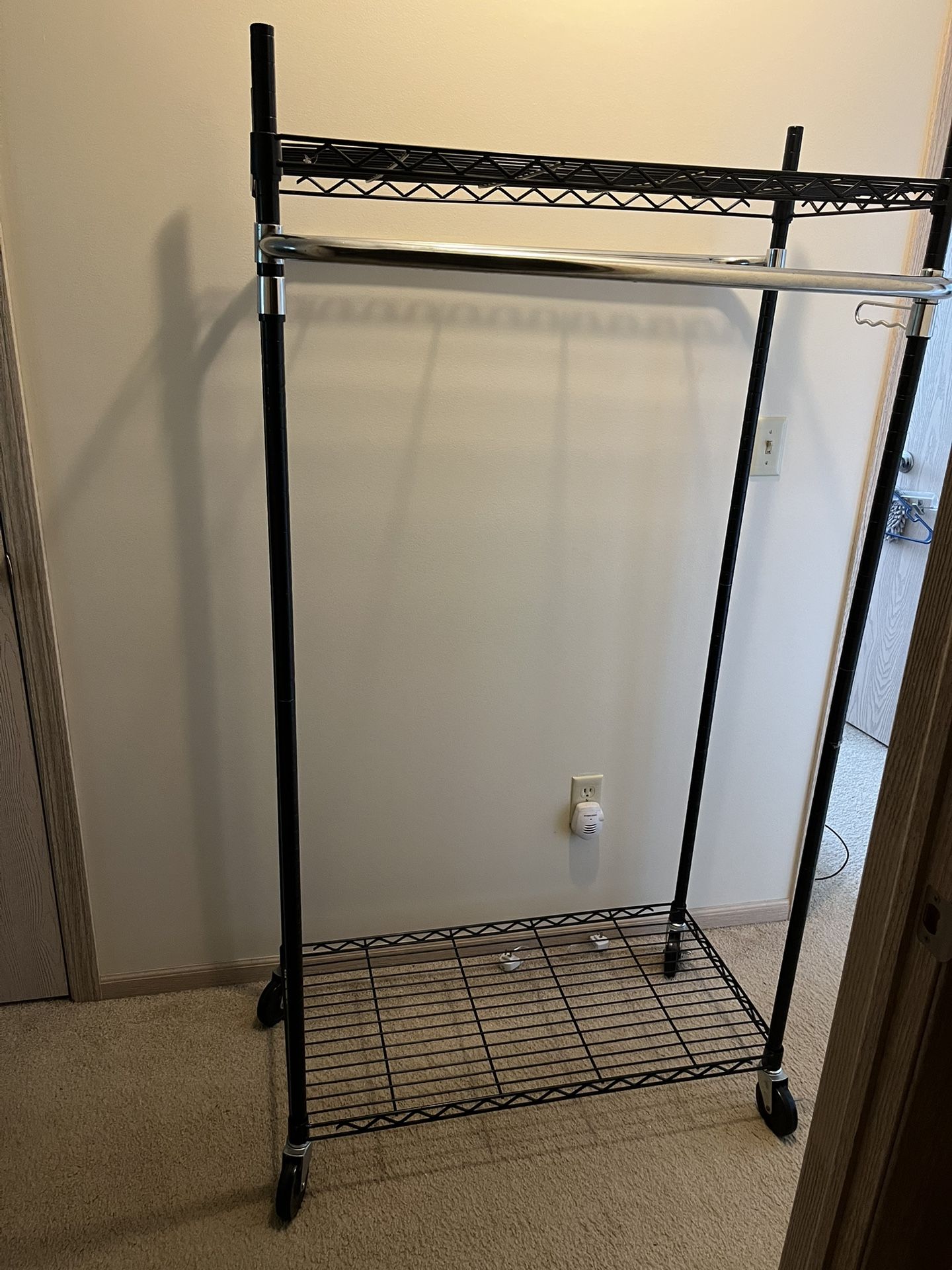 63” x 35” x 25” Rolling Clothes Rack