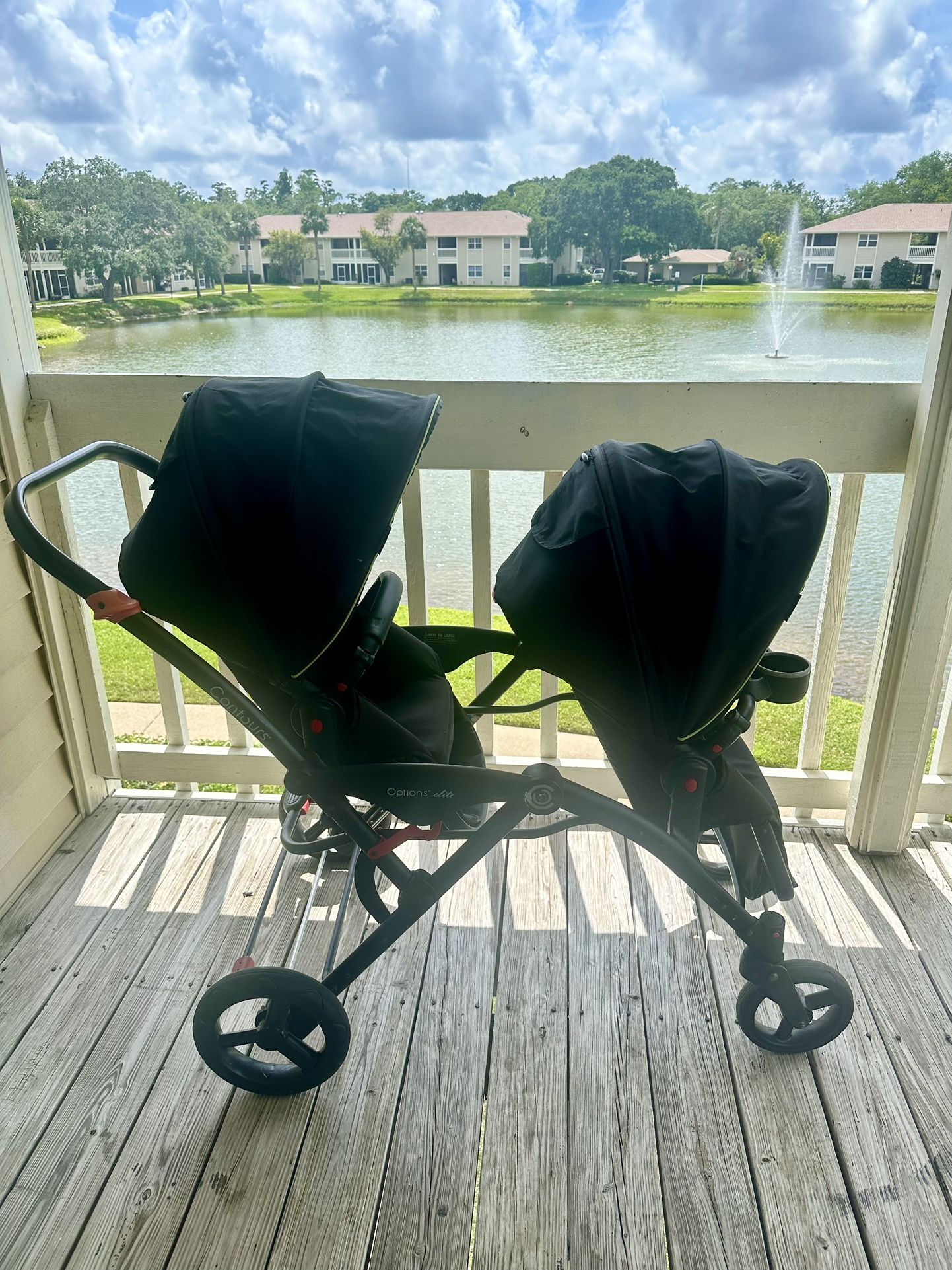 Contours Options Elite Double Stroller Green/Black