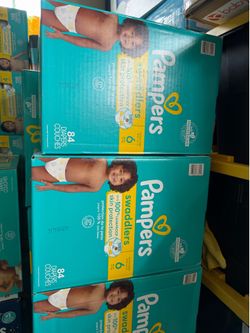 Pampers size 6 (84 count) $30 each