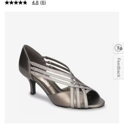 Easy Street Brand New Comfort Heels Metallic