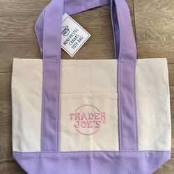 Trader Joe’s Mini Pastel Tote Bag Limited Edition