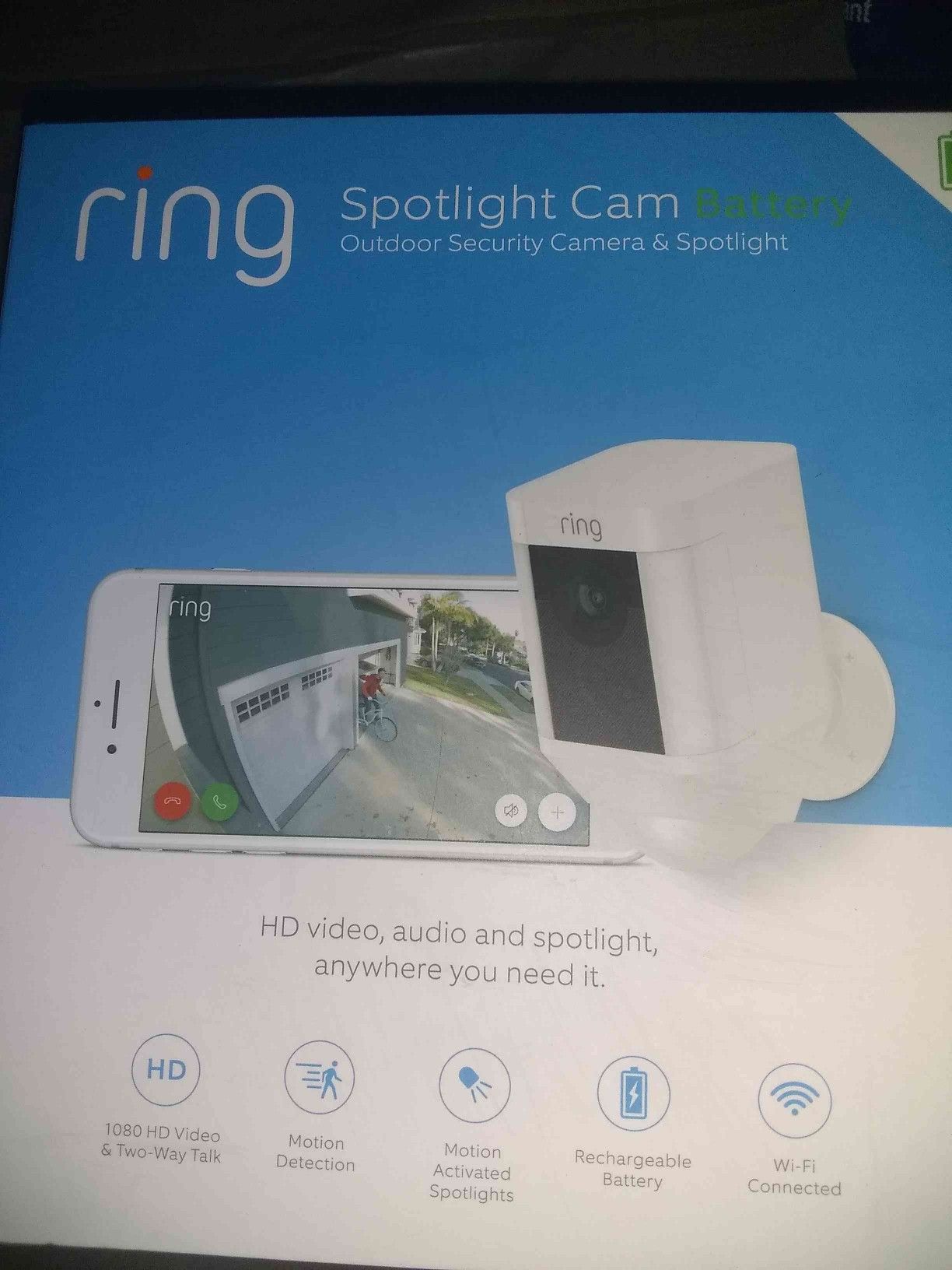 Ring spotlight cam battery