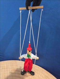 Vintage Wooden Pinocchio String Puppet MARIONETTE 10" body, 19" total