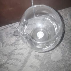 VTG ALVIN BRANDY SNIFTER DECANTER GLASS W/POUR SPOUT STERLING WEIGHTED BASE 24OZ

