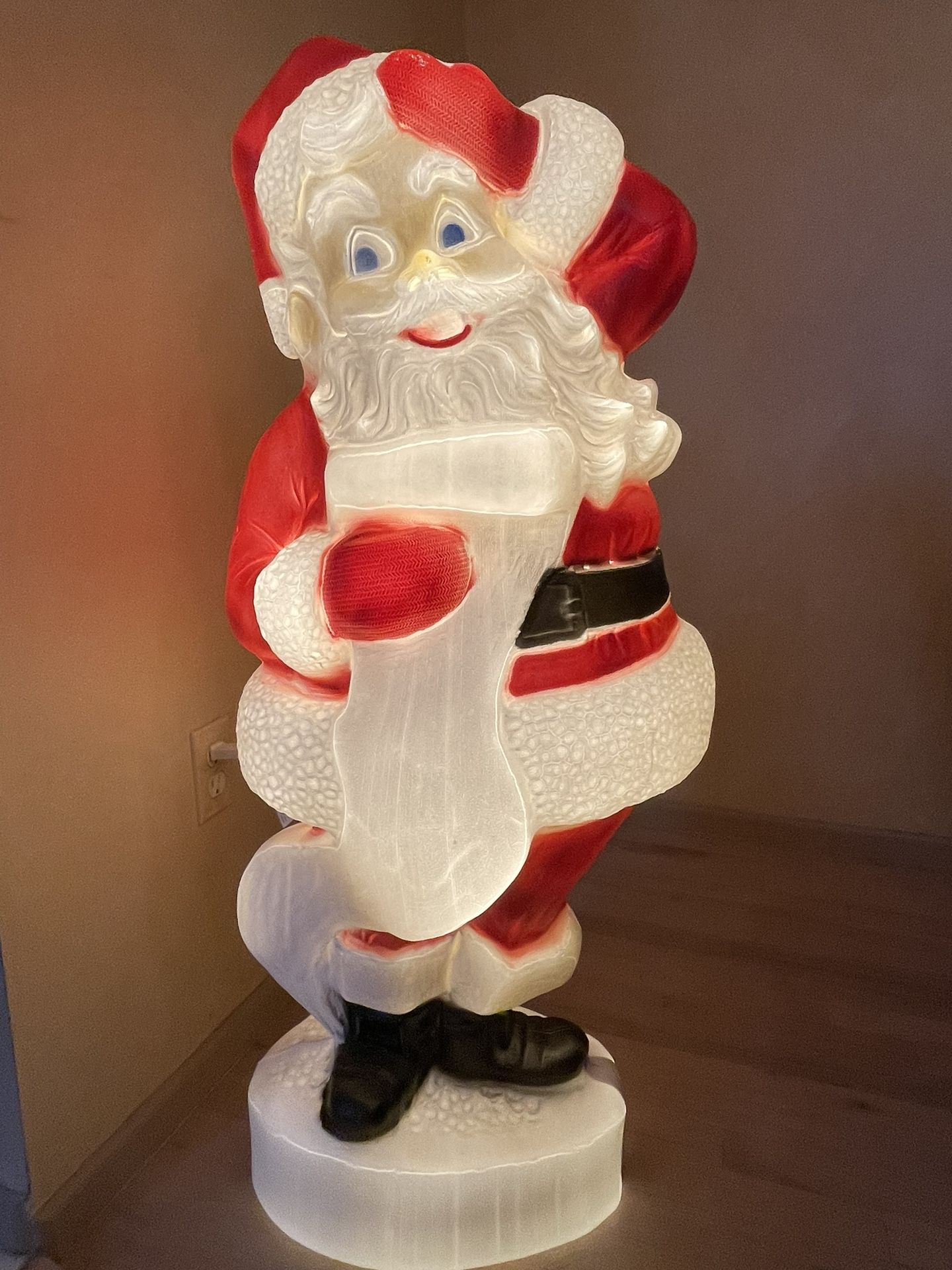 Vintage Santa Blow Mold 45” Lighted
