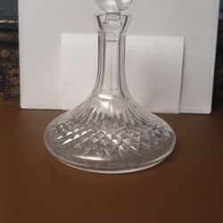 Waterford Crystal Decanter  Lismore Ship Pattern Vintage With Stopper. 