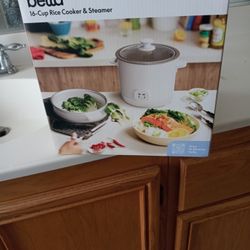 New Bella 16 Cups Rice Cooker And Food Steamer