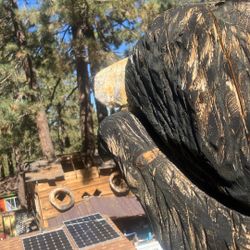 Hand carved standing bar for the rail or front doorstep