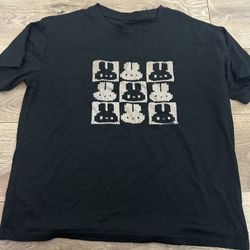 Bunnies Plus Size 1XL  Women Cartoon Cotton t Shirts Female Short Sleeve O Neck Casual Tshirts Loose Tops Oversized Tees 