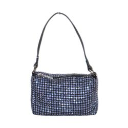 Blue Rhinestone Mini Handbag