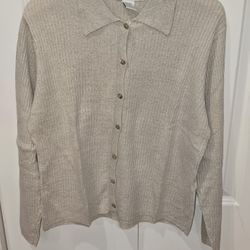 Petite Sophisticate Cardigan with Matching Sleeveless Top - Size M