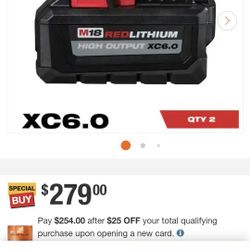 Milwaukee M18 HIgh Performance 2 Pack