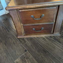 Pair Of Solid Wood End Tables 