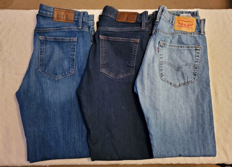 Tommy Hilfiger (2) & Levi's (1) Jeans Size 32x34