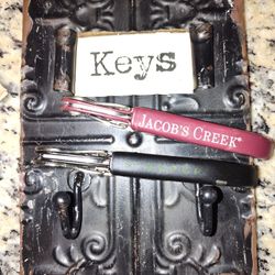 Key Wall Hanger And 2 Vineyard Bottle Openers