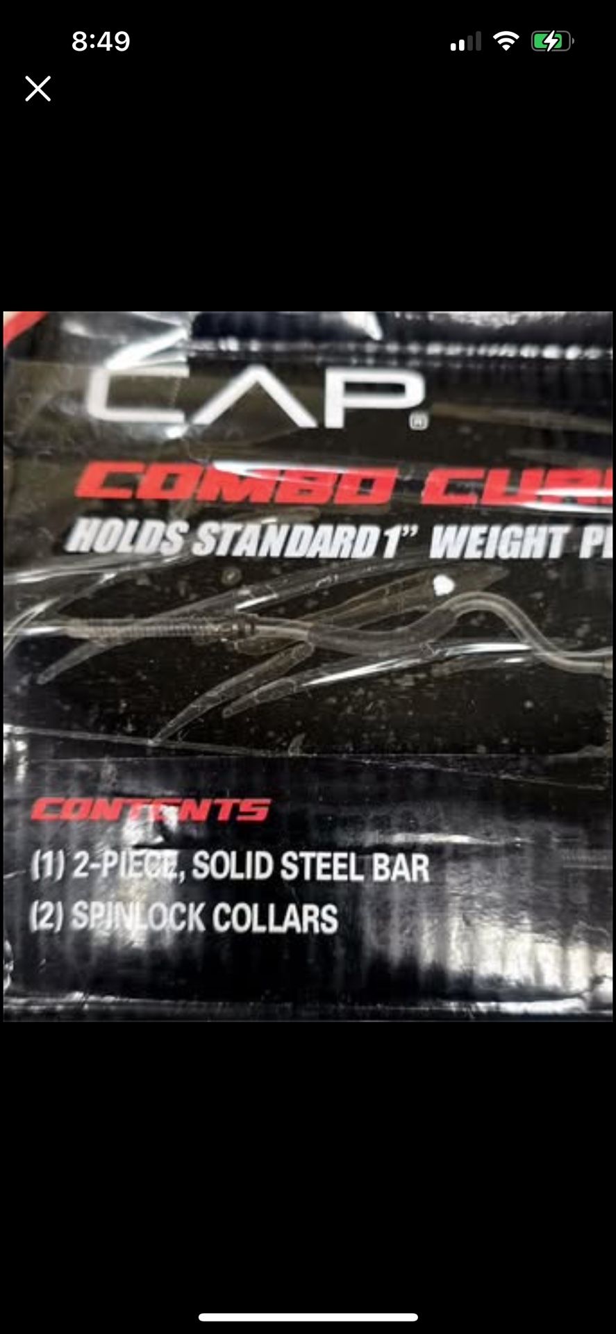 New in box Cap Combo Curl Bar