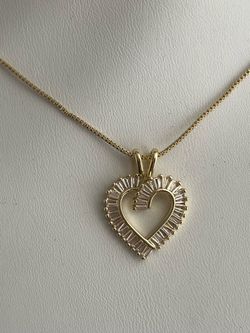 heart necklace gold plated