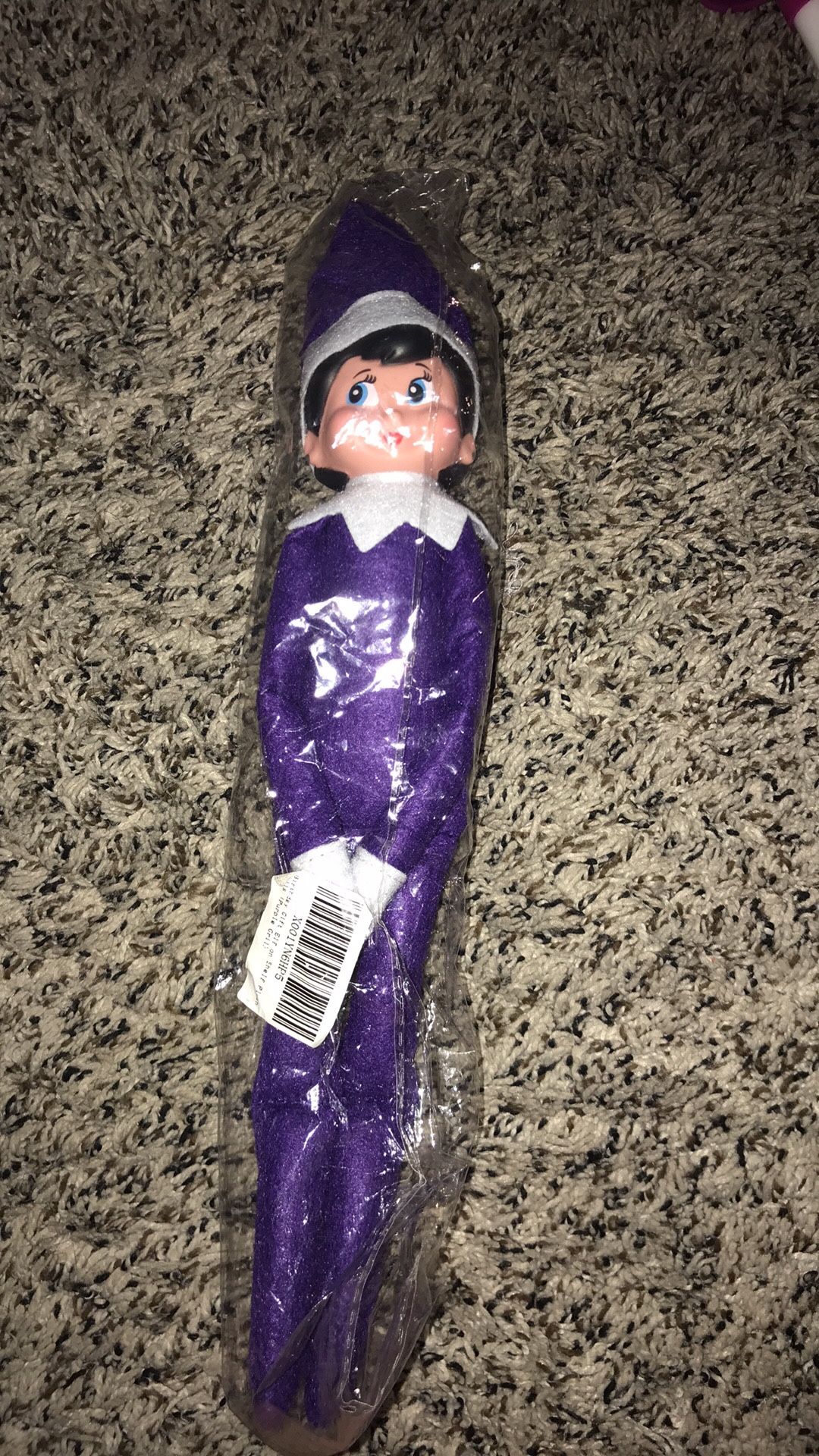 Purple Elf on the shelf