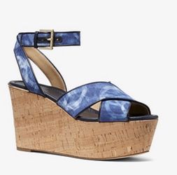 💕Michael KORS Abbott Tie-Dye Canvas Wedge| Sz: 8