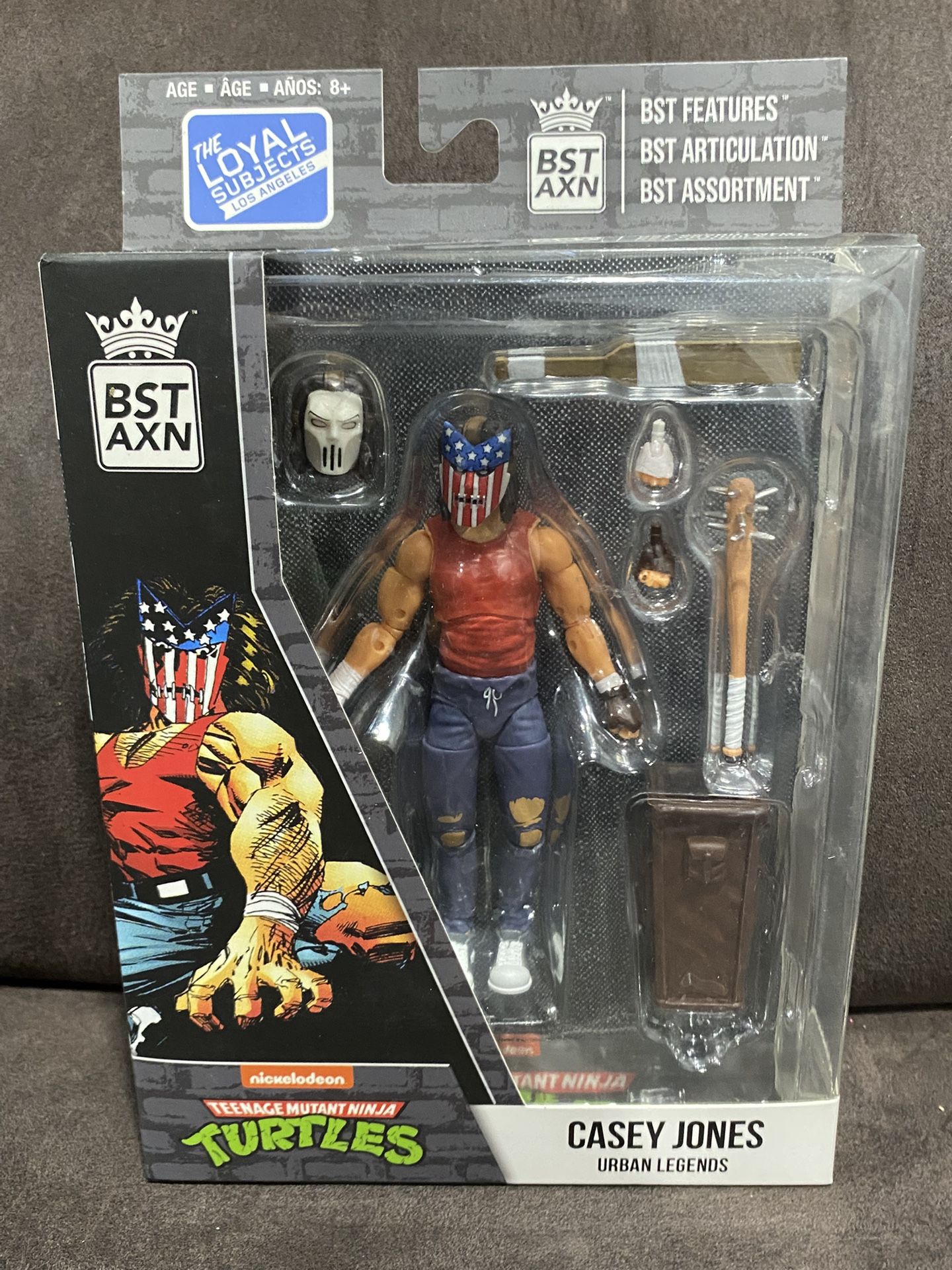 $25- Teenage Mutant Ninja Turtles Tmnt Casey Jones BST AXN Figure